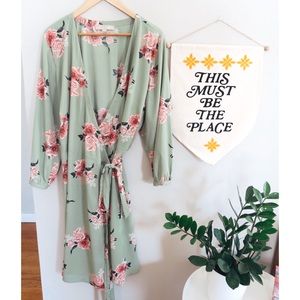 LOFT Plus Floral Wrap Dress